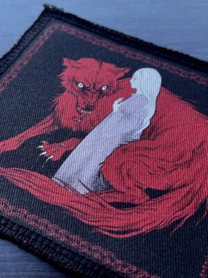 Mädchen & roter Wolf Patch