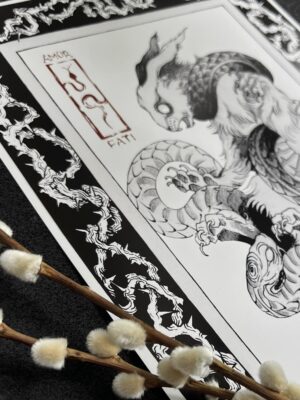Hase & Schlange Art Print A4