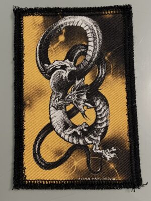 Drache auf gelbem Grund Aufnäher / Patch